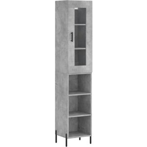(concrete grey, 3 shelves) vidaXL Highboard Sideboard Tall Storage Cabinet Side (concrete grey, 3 shelves) vidaXL Highboard Sideboard Tall Storage Cabinet Side