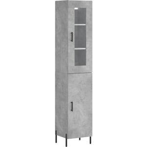 (concrete grey, 1 door) vidaXL Highboard Sideboard Tall Storage Cabinet Side Cab (concrete grey, 1 door) vidaXL Highboard Sideboard Tall Storage Cabinet Side Cab