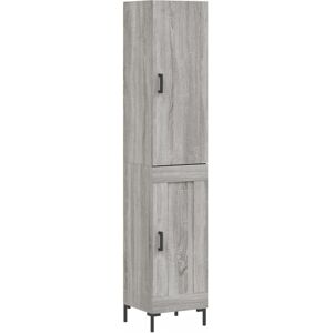 (grey sonoma, 1 wood door) vidaXL Highboard Sideboard Tall Storage Cabinet Side (grey sonoma, 1 wood door) vidaXL Highboard Sideboard Tall Storage Cabinet Side