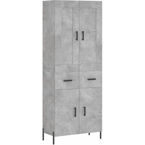 (concrete grey, 2 doors 2 drawers) vidaXL Highboard Sideboard Tall Storage Cabin (concrete grey, 2 doors 2 drawers) vidaXL Highboard Sideboard Tall Storage Cabin