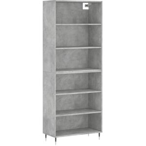 (concrete grey, 3 shelves) vidaXL Highboard Sideboard Storage Cabinet High Gloss (concrete grey, 3 shelves) vidaXL Highboard Sideboard Storage Cabinet High Gloss