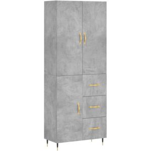 VidaXL Highboard Grey 69.5x34x180cm Engineered Wood & Metal - Storage Cabinet VidaXL Highboard Grey 69.5x34x180cm Engineered Wood & Metal - Storage Cabinet