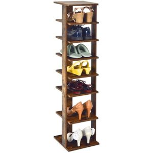 Costway 110 cm Narrrow 7-Tier Shoe Rack Tower Organiser with Removable Shelves Costway 110 cm Narrrow 7-Tier Shoe Rack Tower Organiser with Removable Shelves
