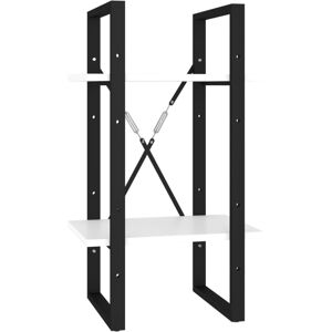 vidaXL 2-Tier Book Cabinet White Engineered Wood Organiser Storage Bookcase vidaXL 2-Tier Book Cabinet White Engineered Wood Organiser Storage Bookcase