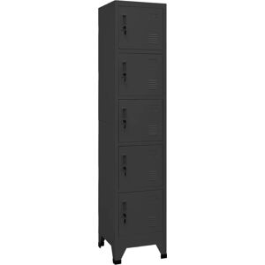 vidaXL Locker Cabinet Anthracite Steel Storage Office Furniture vidaXL Locker Cabinet Anthracite Steel Storage Office Furniture