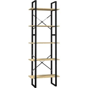 vidaXL Pinewood 5-Tier Bookcase - Living Room Bookcase vidaXL Pinewood 5-Tier Bookcase - Living Room Bookcase