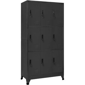 vidaXL Locker Cabinet Anthracite Steel Office Storage - Locker vidaXL Locker Cabinet Anthracite Steel Office Storage - Locker