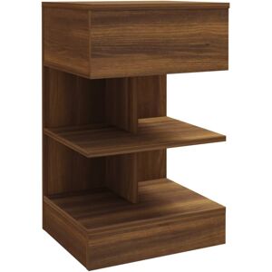 (Brown oak, 1) vidaXL 1/2x Bedside Cabinet Engineered Wood Side Table Storage Mu (Brown oak, 1) vidaXL 1/2x Bedside Cabinet Engineered Wood Side Table Storage Mu