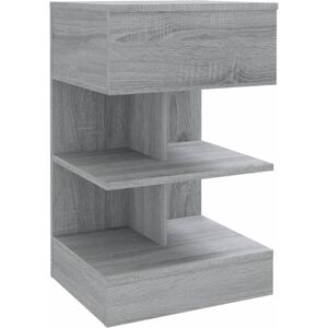 (Grey sonoma, 1) vidaXL 1/2x Bedside Cabinet Engineered Wood Side Table Storage (Grey sonoma, 1) vidaXL 1/2x Bedside Cabinet Engineered Wood Side Table Storage