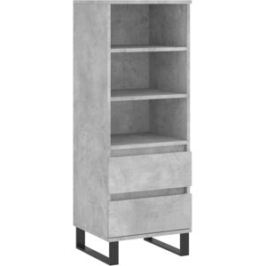(concrete grey) vidaXL Highboard Sideboard Tall Storage Cabinet Side Cabinet Eng (concrete grey) vidaXL Highboard Sideboard Tall Storage Cabinet Side Cabinet Eng