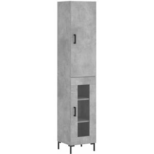 (concrete grey) vidaXL Highboard Sideboard Tall Storage Cabinet Side Cabinet Eng (concrete grey) vidaXL Highboard Sideboard Tall Storage Cabinet Side Cabinet Eng