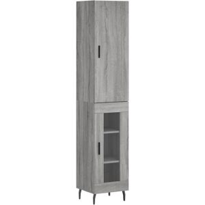(grey sonoma, 1 glass door) vidaXL Highboard Sideboard Cupboard Side Board Stora (grey sonoma, 1 glass door) vidaXL Highboard Sideboard Cupboard Side Board Stora