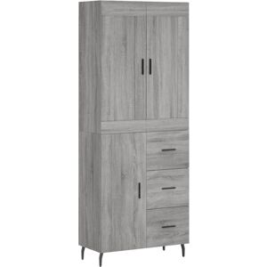 (grey sonoma, 1 door 3 drawers) vidaXL Highboard Sideboard Cupboard Side Board S (grey sonoma, 1 door 3 drawers) vidaXL Highboard Sideboard Cupboard Side Board S