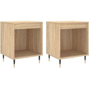 (sonoma oak, 2 pcs) vidaXL Bedside Cabinets Nightstand Side Table Bed Cabinet En (sonoma oak, 2 pcs) vidaXL Bedside Cabinets Nightstand Side Table Bed Cabinet En