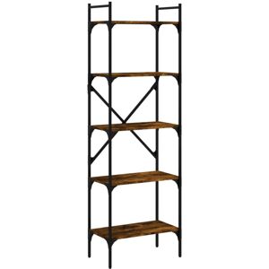 (smoked oak, 56 x 31.5 x 174 cm) vidaXL Bookcase 5-Tier Book Shelf Storage Shelf (smoked oak, 56 x 31.5 x 174 cm) vidaXL Bookcase 5-Tier Book Shelf Storage Shelf