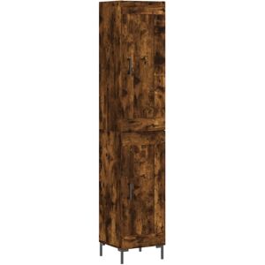 vidaXL Smoked Oak Highboard - Highboard - Smoked Oak - 34.5x34x180 cm vidaXL Smoked Oak Highboard - Highboard - Smoked Oak - 34.5x34x180 cm