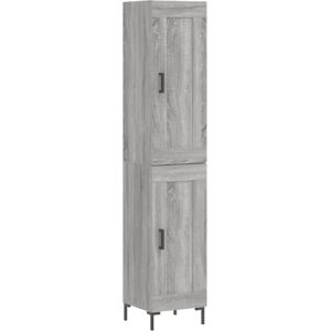 vidaXL Gray Sonoma Highboard - Highboard, Gray Sonoma, 34.5x34x180 cm vidaXL Gray Sonoma Highboard - Highboard, Gray Sonoma, 34.5x34x180 cm