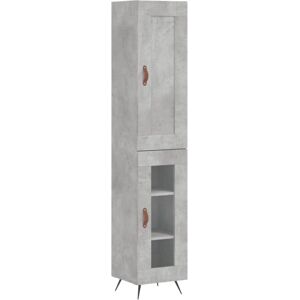 (concrete grey, 1 glass door) vidaXL Highboard Sideboard Tall Storage Cabinet Si (concrete grey, 1 glass door) vidaXL Highboard Sideboard Tall Storage Cabinet Si