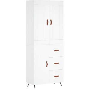 vidaXL White Engineered Wood Highboard - Highboard with Door & Drawers vidaXL White Engineered Wood Highboard - Highboard with Door & Drawers