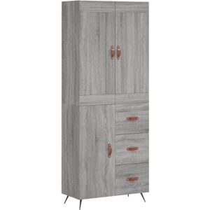 vidaXL Grey Sonoma 69.5x34x180 cm Sideboard - Storage Cabinet vidaXL Grey Sonoma 69.5x34x180 cm Sideboard - Storage Cabinet