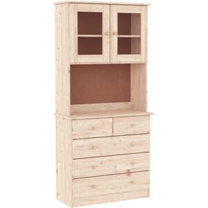 (brown) vidaXL Highboard Sideboard Side Cabinet Storage Cabinet Solid Wood Pine (brown) vidaXL Highboard Sideboard Side Cabinet Storage Cabinet Solid Wood Pine