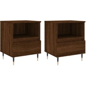 (brown oak, 2 pcs) vidaXL Bedside Cabinets Nightstand Side Table Bed Cabinet Eng (brown oak, 2 pcs) vidaXL Bedside Cabinets Nightstand Side Table Bed Cabinet Eng