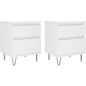 (white, 2 pcs) vidaXL Bedside Cabinets Nightstand Side Table Bed Cabinet Enginee (white, 2 pcs) vidaXL Bedside Cabinets Nightstand Side Table Bed Cabinet Enginee