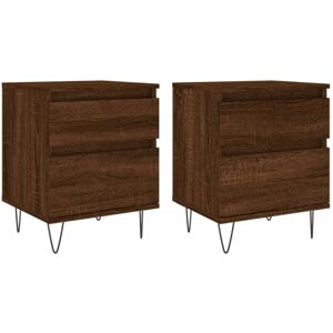 (brown oak, 2 pcs) vidaXL Bedside Cabinets Nightstand Side Table Bed Cabinet Eng (brown oak, 2 pcs) vidaXL Bedside Cabinets Nightstand Side Table Bed Cabinet Eng