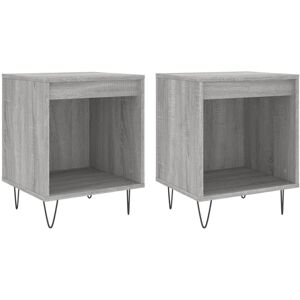 (grey sonoma, 2 pcs) vidaXL Bedside Cabinets Nightstand Side Table Bed Cabinet E (grey sonoma, 2 pcs) vidaXL Bedside Cabinets Nightstand Side Table Bed Cabinet E