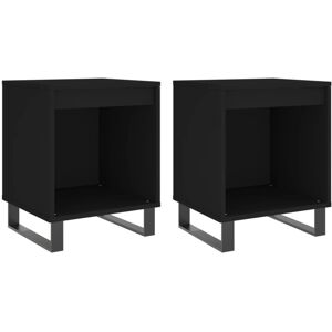 (black, 2 pcs) vidaXL Bedside Cabinets Nightstand Side Table Bed Cabinet Enginee (black, 2 pcs) vidaXL Bedside Cabinets Nightstand Side Table Bed Cabinet Enginee