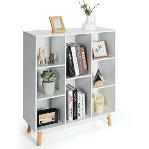 Costway 8-Cube Storage Bookcase Wooden Bookshelf Side Cabinet Freestanding Display Rack Costway 8-Cube Storage Bookcase Wooden Bookshelf Side Cabinet Freestanding Display Rack