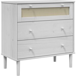 (white) vidaXL Drawer Cabinet File Drawer Chest SENJA Rattan Look Solid Wood Pin (white) vidaXL Drawer Cabinet File Drawer Chest SENJA Rattan Look Solid Wood Pin