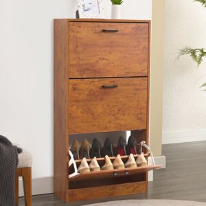 Unbranded (Oak) 3 Drawer Shoe Cabinet Storage Cupboard Unit Shoe Rack Wooden Stand Organis Unbranded (Oak) 3 Drawer Shoe Cabinet Storage Cupboard Unit Shoe Rack Wooden Stand Organis