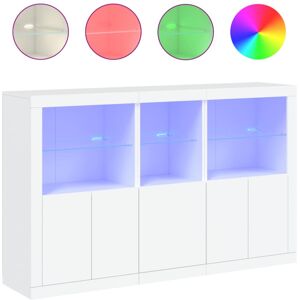 (white) vidaXL Sideboard with LED Lights Home Cupboard Side Cabinet Storage High (white) vidaXL Sideboard with LED Lights Home Cupboard Side Cabinet Storage High