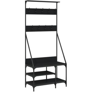 (black) vidaXL Clothes Rack with Shoe Storage Garment Rack Clothes Shelf Clothes (black) vidaXL Clothes Rack with Shoe Storage Garment Rack Clothes Shelf Clothes