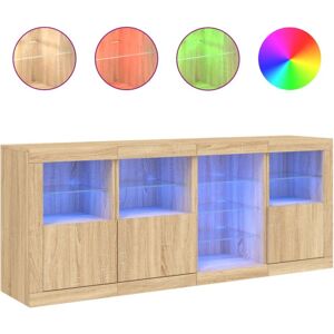 vidaXL Sonoma Oak Sideboard with LED Lights - Sideboard vidaXL Sonoma Oak Sideboard with LED Lights - Sideboard