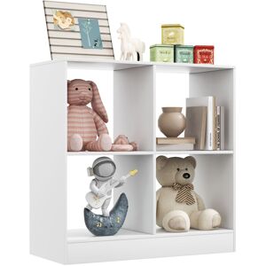 Costway 4-Cube Wooden Bookcase 2-Tier Children's Open Bookshelf Records Organiser Costway 4-Cube Wooden Bookcase 2-Tier Children's Open Bookshelf Records Organiser