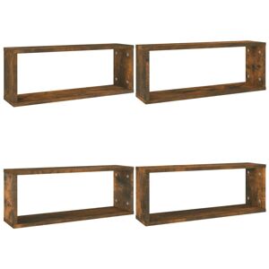 (smoked oak, 4) vidaXL Wall Cube Shelves Wall Rack Wall-mounted Storage Shelf En (smoked oak, 4) vidaXL Wall Cube Shelves Wall Rack Wall-mounted Storage Shelf En