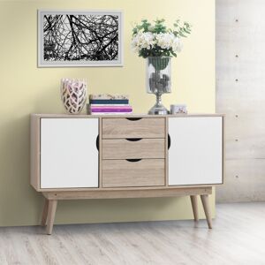 Timber Art Design UK Alford Sideboard 2 Doors 3 Drawers Storage Cabinet Cupboard Oak White Timber Art Design UK Alford Sideboard 2 Doors 3 Drawers Storage Cabinet Cupboard Oak White