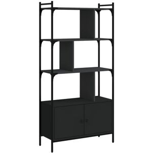 vidaXL Bookcase with Doors Black 76.5x30x154.5 cm - Bookcase vidaXL Bookcase with Doors Black 76.5x30x154.5 cm - Bookcase
