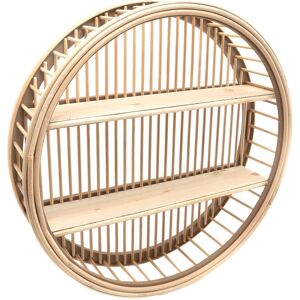 Carousel Round Wall Mounted Rattan Floating Shelf Storage Unit 2 Tier Wooden Floating S Carousel Round Wall Mounted Rattan Floating Shelf Storage Unit 2 Tier Wooden Floating S