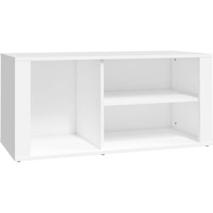 vidaXL White Engineered Wood Shoe Cabinet - Shoe Storage Organizer - 100x35x45 cm vidaXL White Engineered Wood Shoe Cabinet - Shoe Storage Organizer - 100x35x45 cm