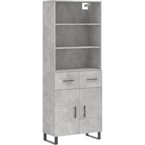 vidaXL Highboard Concrete Grey 69.5x34x180 cm Engineered Wood - Highboard vidaXL Highboard Concrete Grey 69.5x34x180 cm Engineered Wood - Highboard