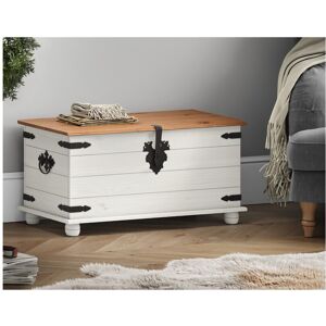 Mercers Furniture Corona White Wax Blanket Box Ottoman Storage Chest Mercers Furniture Corona White Wax Blanket Box Ottoman Storage Chest