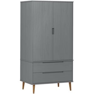 (grey) vidaXL Solid Wood Pine Wardrobe MOLDE Closet Armoire Highboard Multi Colo (grey) vidaXL Solid Wood Pine Wardrobe MOLDE Closet Armoire Highboard Multi Colo