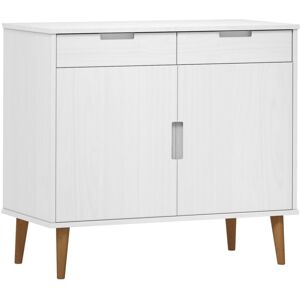 (white) vidaXL Solid Wood Pine Sideboard MOLDE Cupboard Home Organiser Multi Col (white) vidaXL Solid Wood Pine Sideboard MOLDE Cupboard Home Organiser Multi Col