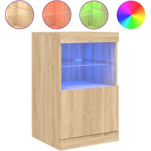 (sonoma oak) vidaXL Sideboard with LED Lights Cupboard Highboard Storage Buffet (sonoma oak) vidaXL Sideboard with LED Lights Cupboard Highboard Storage Buffet