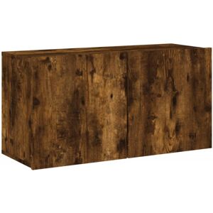 vidaXL 836960 Smoked Oak Wall-mounted TV Cabinet - TV Type vidaXL 836960 Smoked Oak Wall-mounted TV Cabinet - TV Type