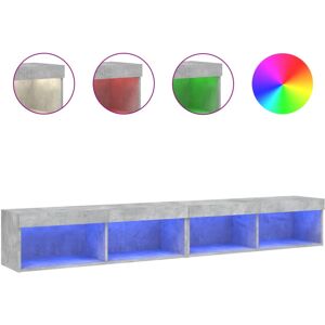 vidaXL TV Cabinets with LED Lights - 2 pcs Concrete Grey vidaXL TV Cabinets with LED Lights - 2 pcs Concrete Grey