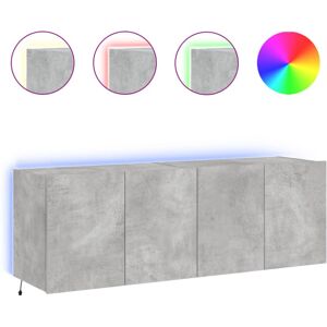 vidaXL TV Wall Cabinets with LED Lights - 2 pcs Concrete Grey vidaXL TV Wall Cabinets with LED Lights - 2 pcs Concrete Grey
